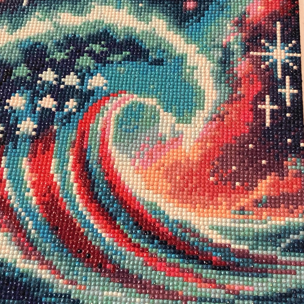 Unframed Colorful Ocean Wave Diamond Painting Art~New & Sealed